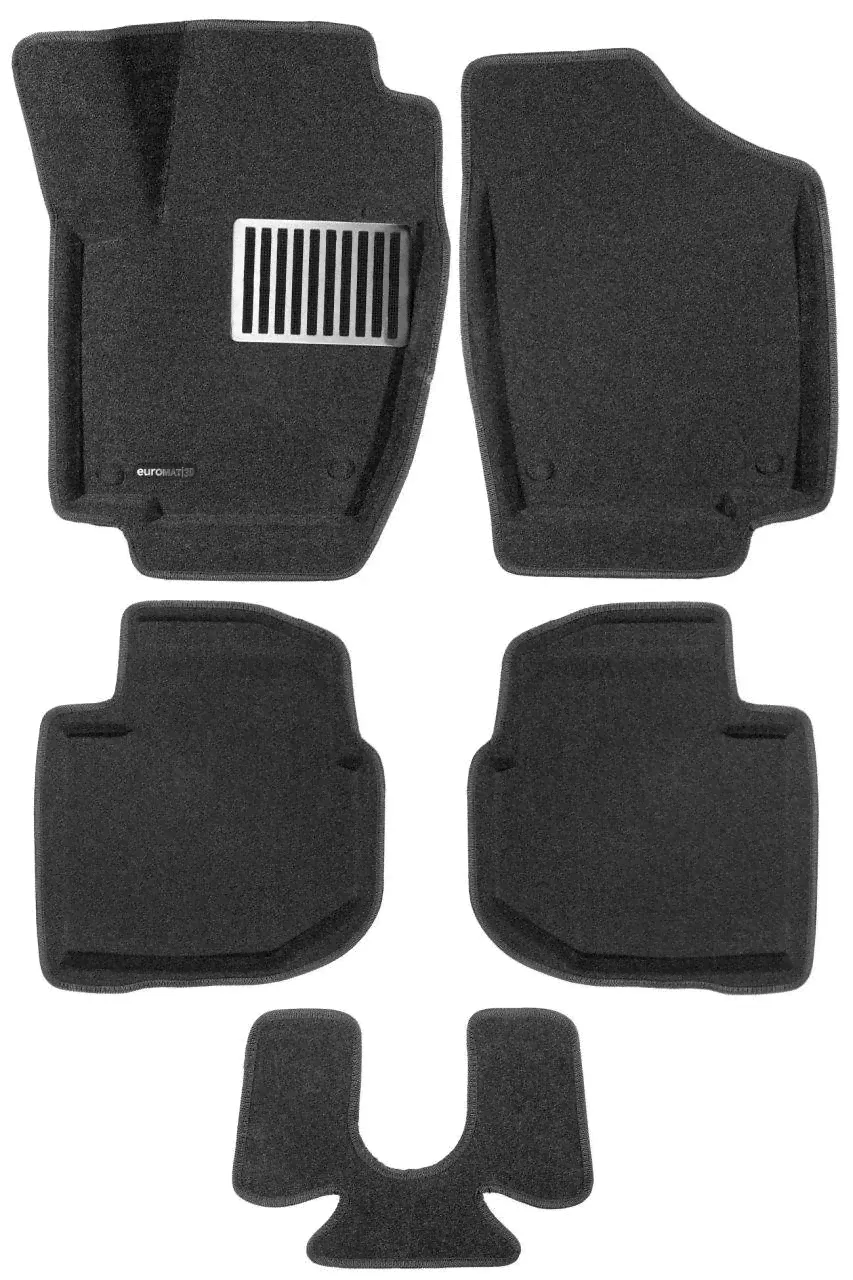 3D коврики Euromat для SKODA Rapid (2012-2020, 2020-), EVA, Черный-2