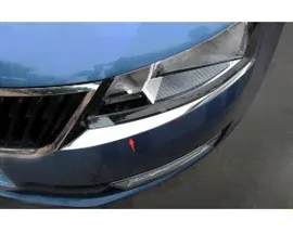 Хромированные накладки на фары (реснички) Skoda Rapid 2012-2017