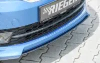 Сплиттер накладки переднего бампера Skoda Rapid 2012-н.в. под покраску