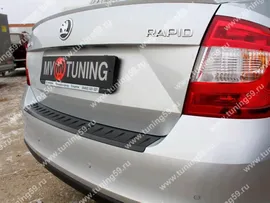 Защитная накладка заднего бампера Skoda Rapid