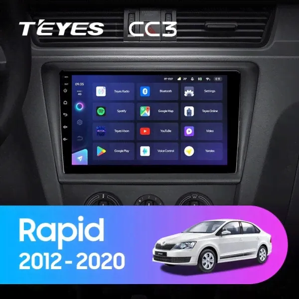 Штатная магнитола Teyes CC3L для Skoda Rapid 1 (2012-2020)-0