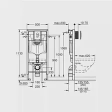 Инсталляция для унитаза подвесного стандартная комплект Grohe Rapid SL (38929000)