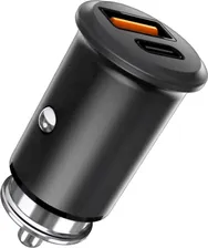 Автомобильное зарядное устройство TFN Rapid+ 30Вт 5А, Type C + USB, PD, черное