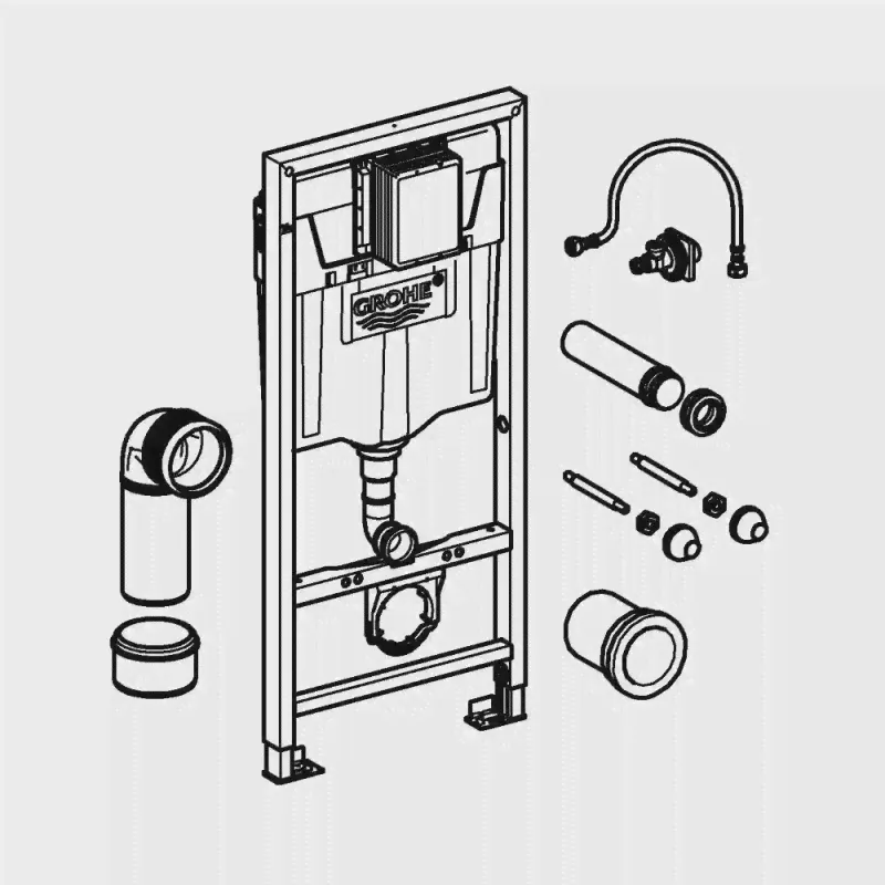 Коллекция Grohe Система инсталляции для унитаза GROHE Rapid SL (1,13 м) (38528001)-2