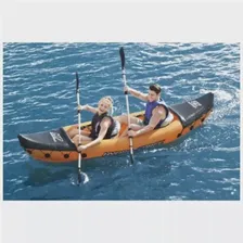 Надувная двухместная байдарка Bestway 65077 "Lite-Rapid X2" (321х88см) с веслами и насосом