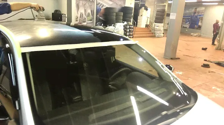 Полировка крыши Skoda Rapid ч2