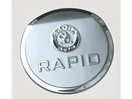 Skoda Rapid Накладка на лючок бензобака, нержавейка