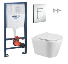 Комплект инсталляции Grohe RAPID-SL 3В1 38772001 и подвесного унитаза Milleau Ness