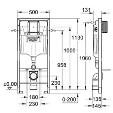 Инсталляция для унитаза Grohe Rapid SL 4 в 1 38929000